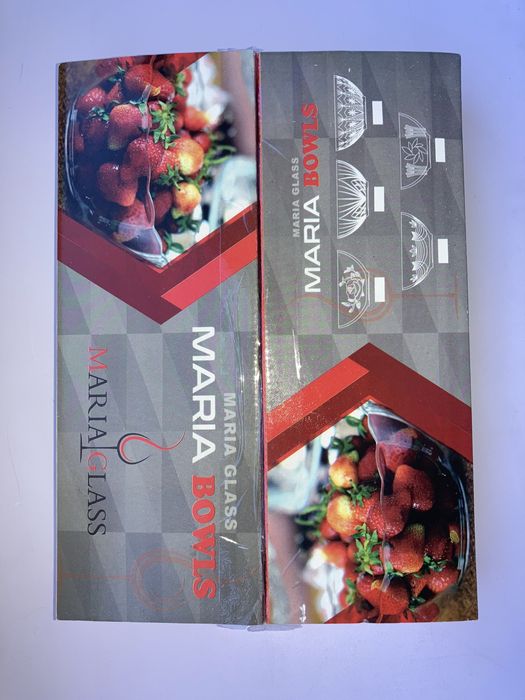 Set 6 boluri / vase de sticla transparente