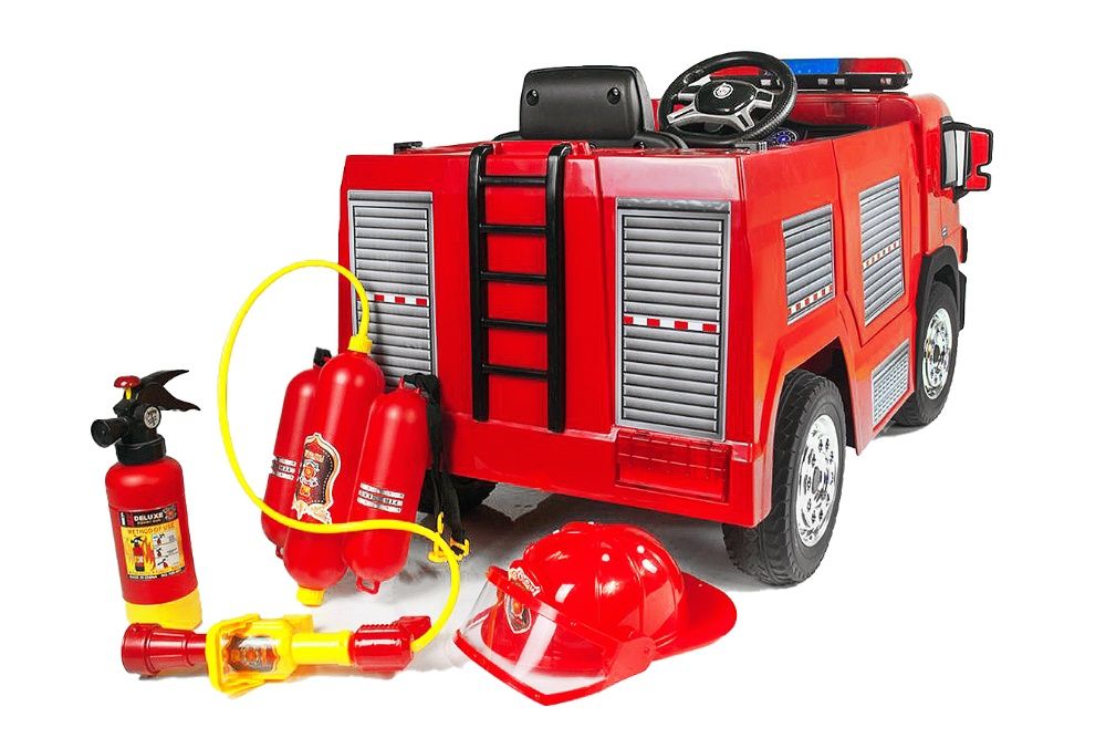 Masinuta electrica Pompieri Fire Truck Hollicy 90W PREMIUM #Rosu
