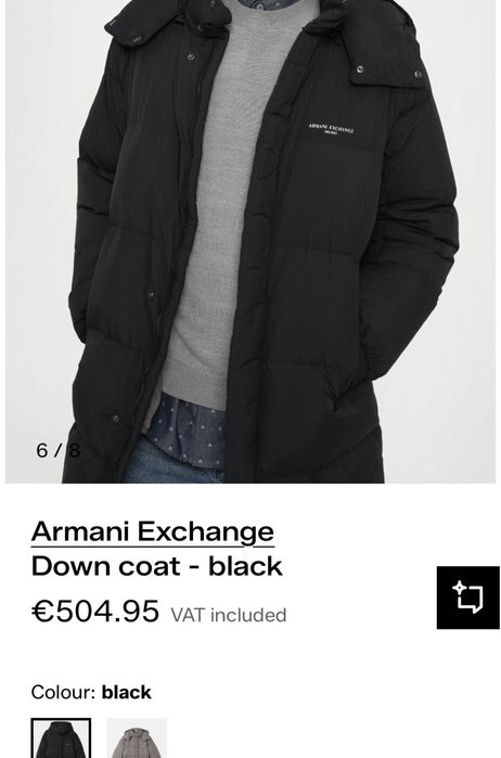 Пуховик Armani Exchange
