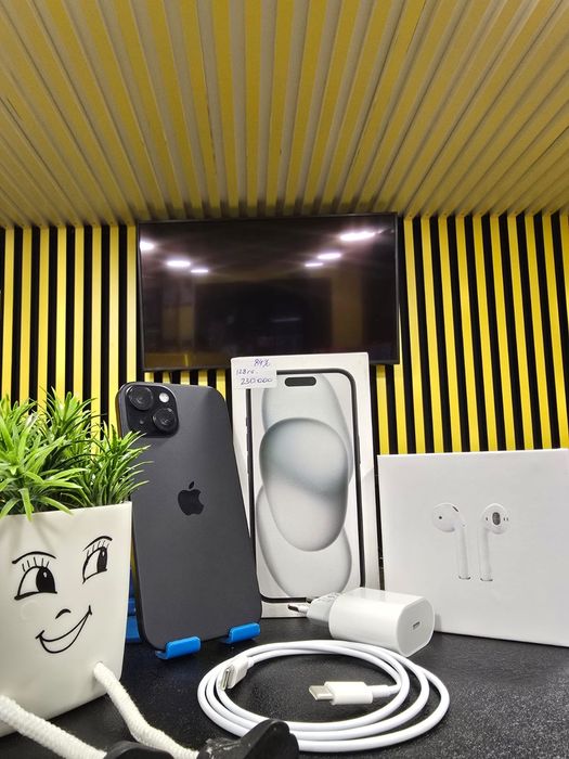 Iphone 15,128гб,84%,Kaspi0-0-12