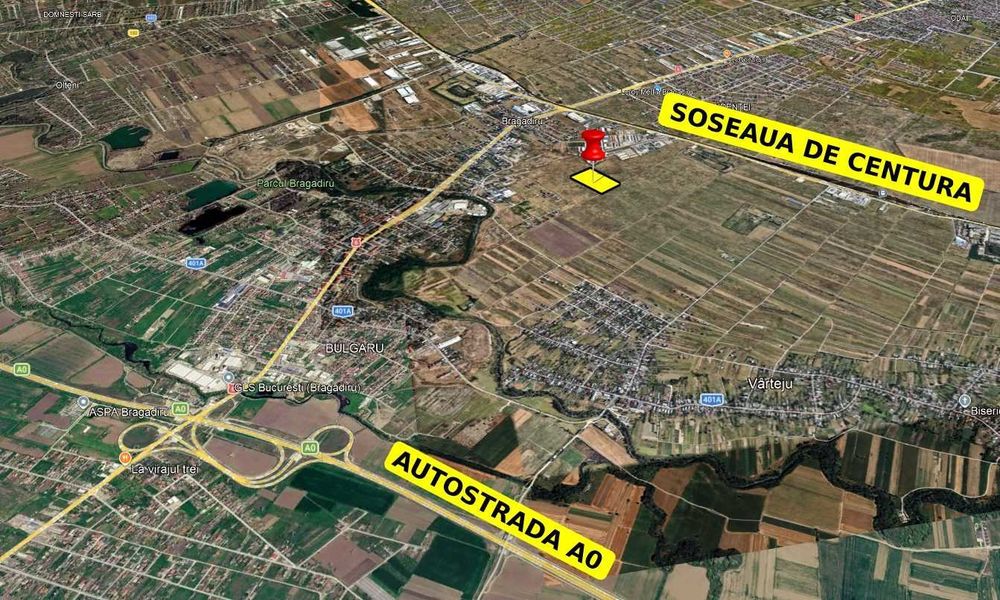 Loturi Teren Industrial Hale Bragadiru – 700m de Centura București – De la 65€/mp
