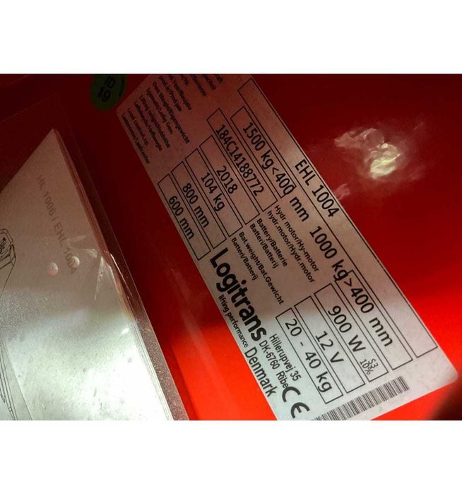 Transpalet Manual cu Ridicare Electric - LOGITRANS EHL1004