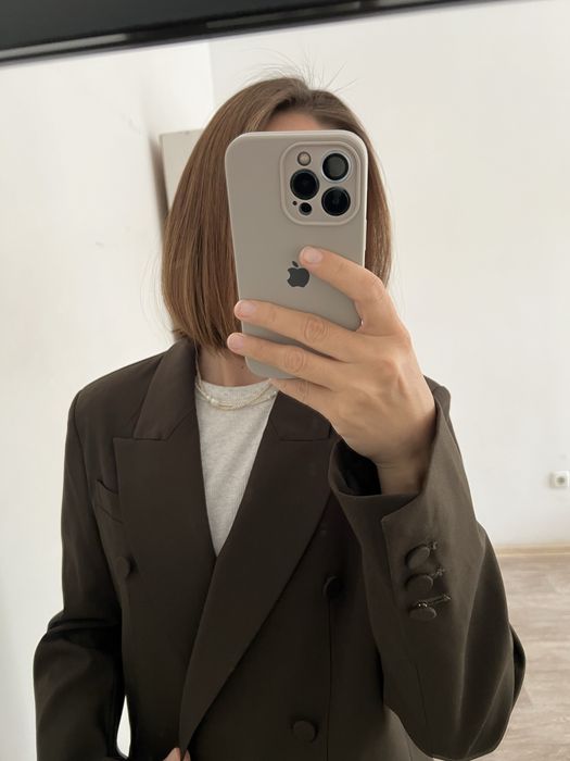 Пиджак прямой хаки, размер с