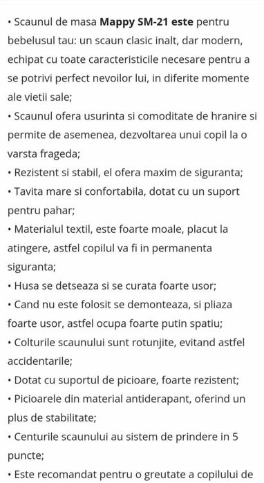 Scaun de masa mappy