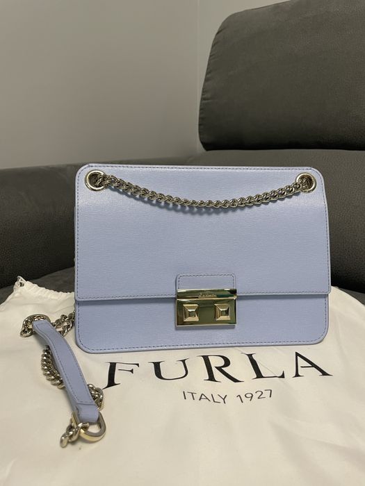 Furla Bella Medium синя чанта