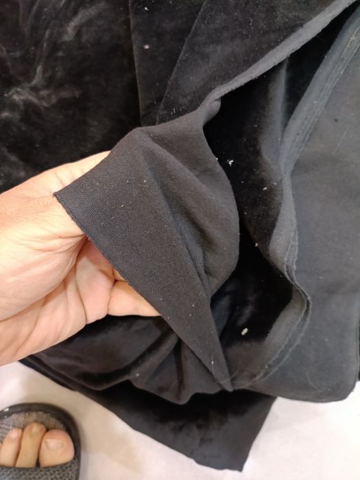 Ткани хлопковые велюр черный