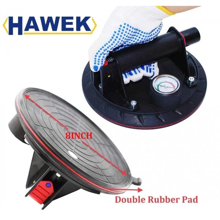 Вендуза с манометър за плочки, стъкла и др.  помпа Ø200 мм. 130 кг.