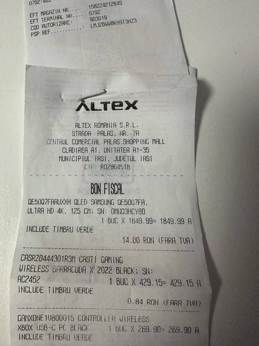 Tv Samsung 4k 125 cm cu garanție !