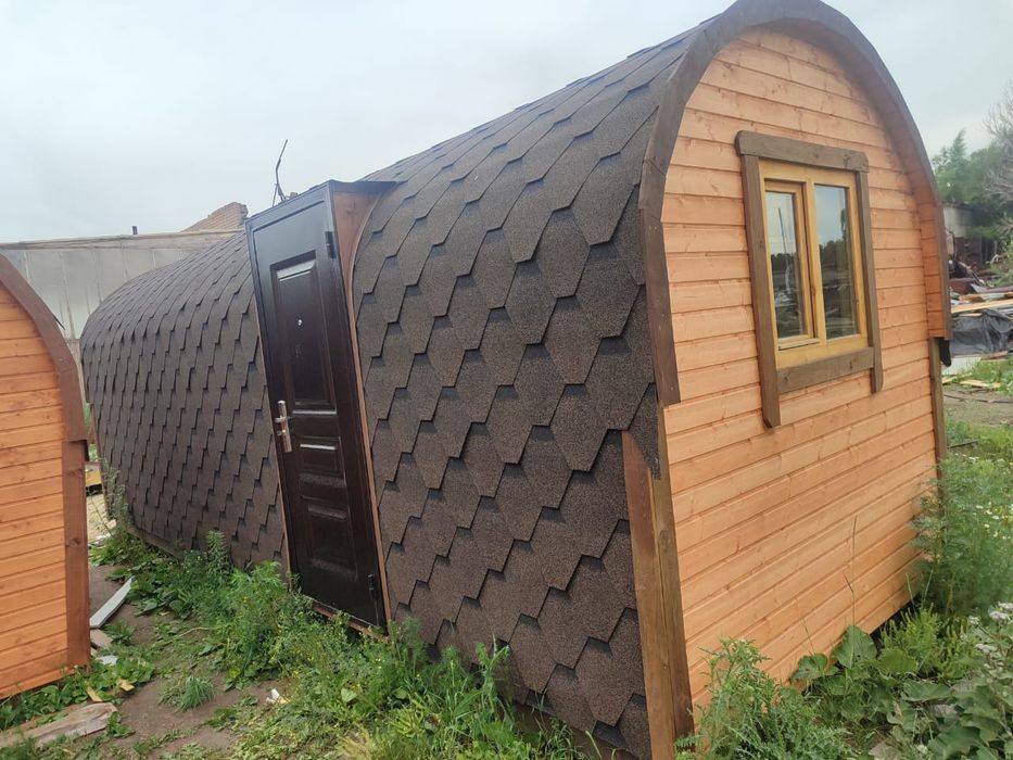 Баня каркасная, бочка, викинг...