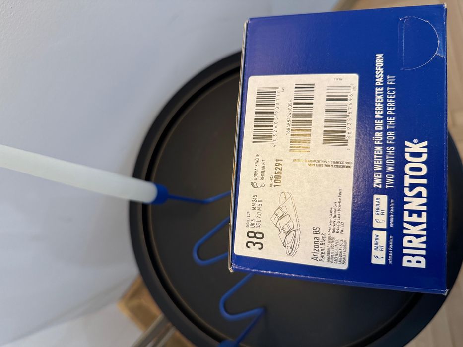 Papuci Birkenstock Negru lăcuit 37, 38, 39