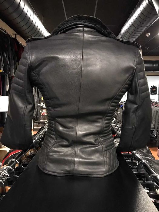 Дамско кожено яке MotoMall мотор чопър мото яке