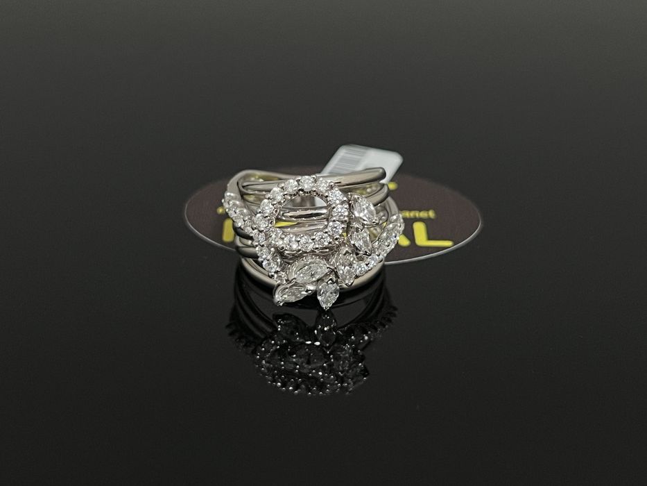 Bijuteria Royal CB : Inel cu 33 diamante 1,56ct 18k 11,67gr Marime 14