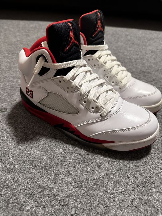 Air Jordan 5 Fire Red Black Tongue 2013 Originali