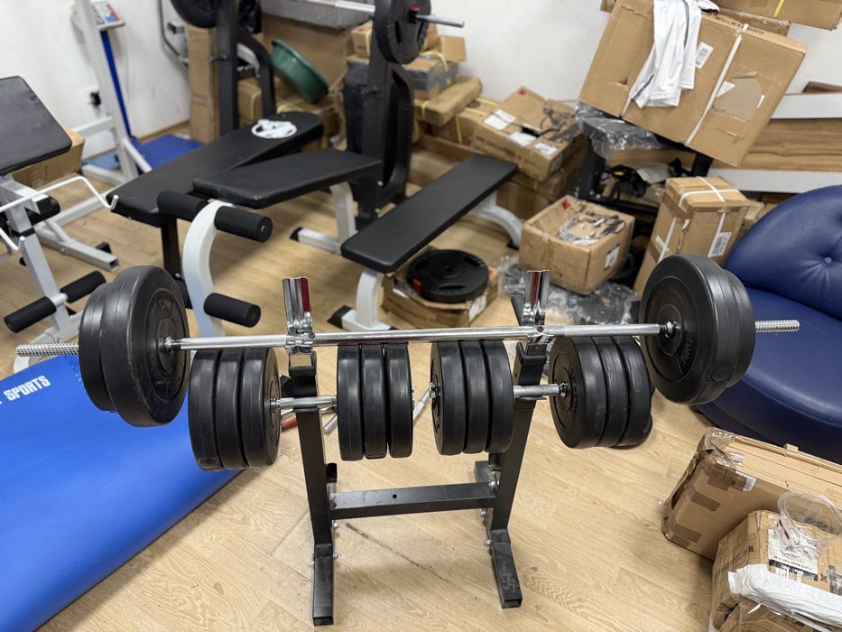 Pachet sala de forta gantere+haltere reglabile 100 kg.pret promo 700