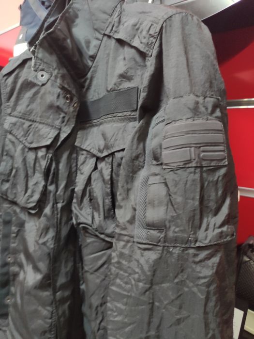 Мъжко оригинално яке G-star Raw Rovic S ново тънко джи стар черно