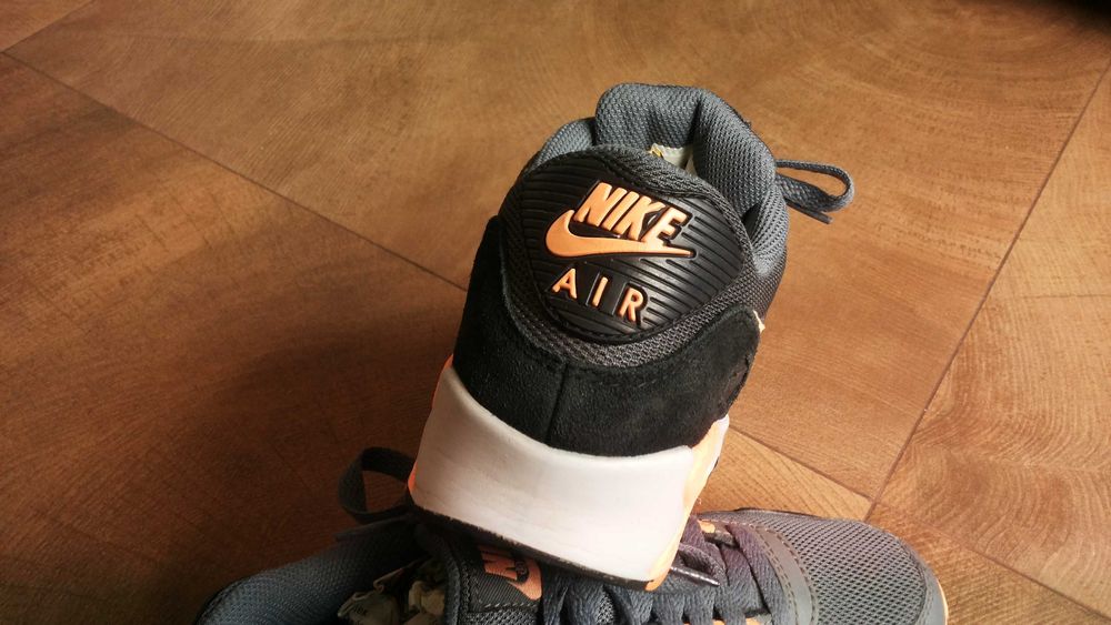 NIKE AIR MAX 90 ESSENTIAL SUNSET GLOW BLACK PLATINUM размер EUR 37,5 / UK 4 маратонки 114-13-S