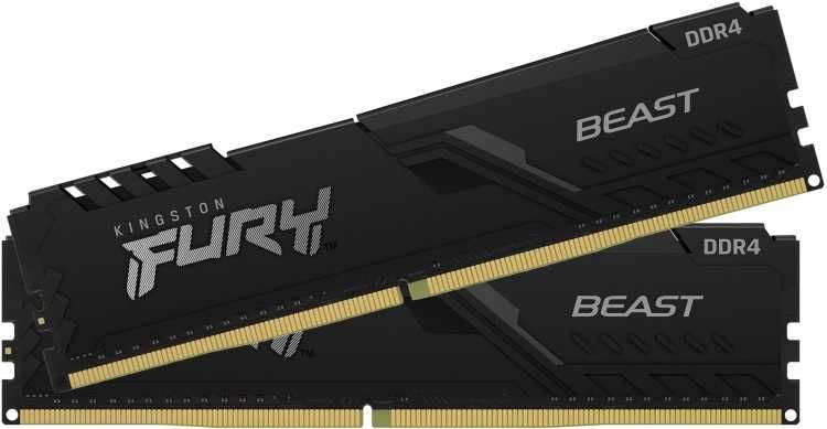 Озу Kingston Fury Beast DDR4 16GBx2(32Gb) Оперативная память
