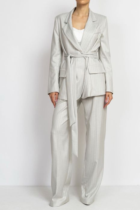 Cliche дамско сиво сако с колан