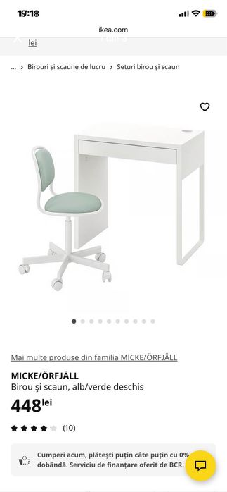 Vand birou + scaun ikea