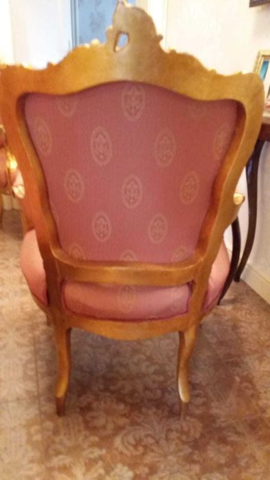Set sase scaune, doua fotolii, un divan - mobila clasica, stil rococo