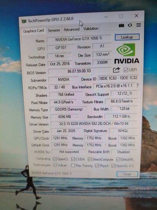 Видеокарта 1050ti 4g