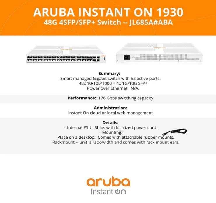 HPE Aruba Instant On 1930 48G (JL686A).