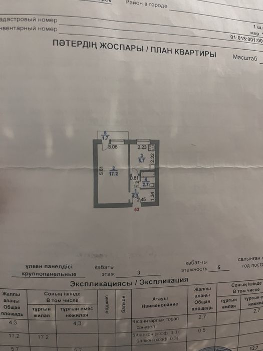 Продам 1 ком квартиру