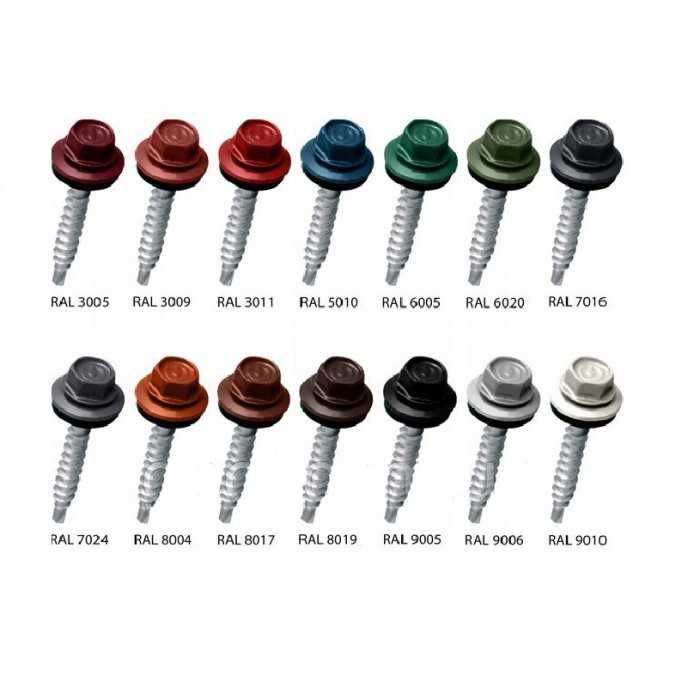 Винтове за метал/дърво,самопробивен, цветни BILKA - 19, 35, 55, 70 мм