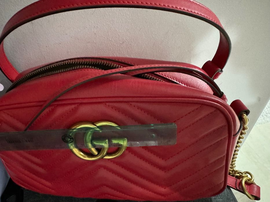 GUCCI geantă piele roșie