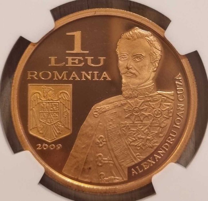 Set 3 monede BNR, aur argint tombac Statul Major General gradate NGC