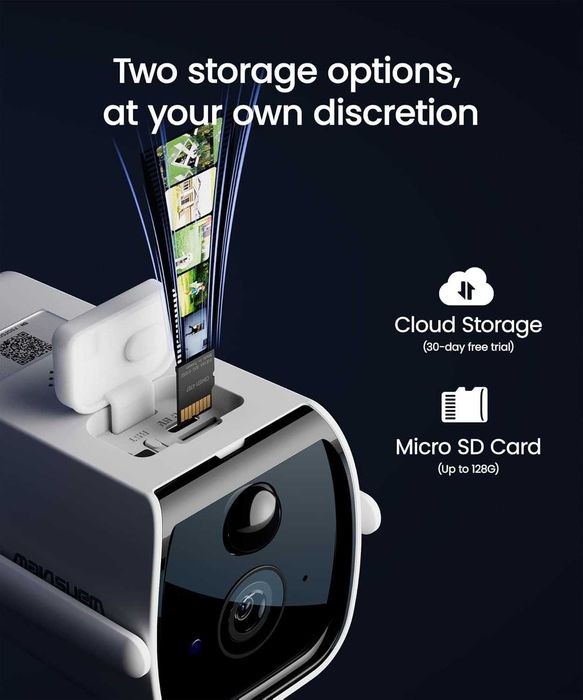 Cameră de supraveghere wireless WiFi wansview 2K cu Panou solar