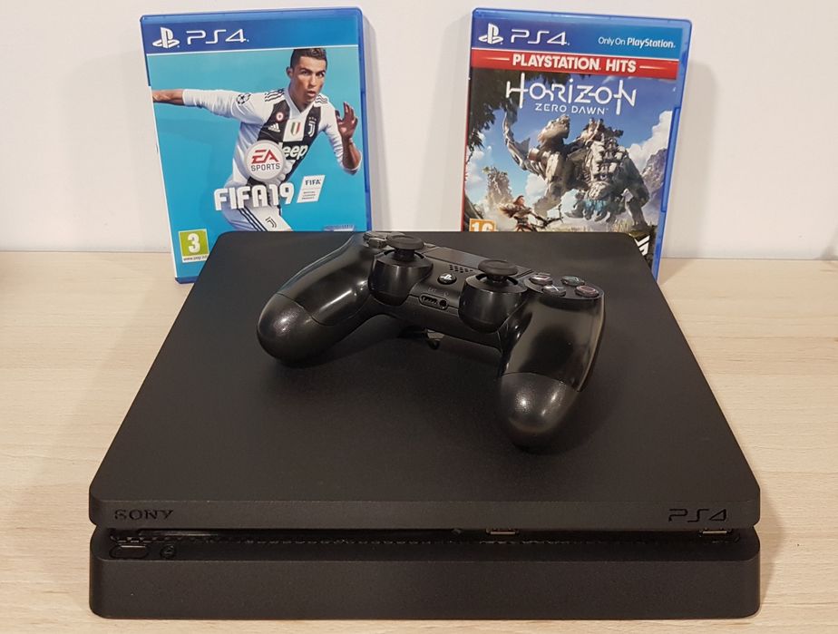 Playstation 4 slim 500gb с 2 игри подарък и 3 месеца гаранция гр ...
