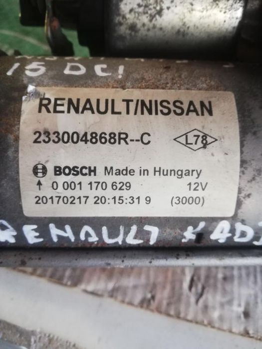 Electromotor Renault captur 1.5 dci fluence 1.5dci clio megane scenic