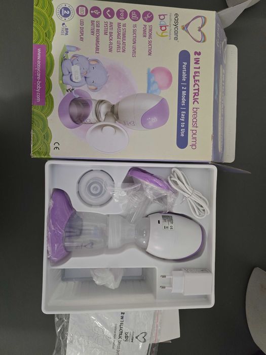 Pompa electrică sâni EasyCare Baby 2în1, nouă, sigilată, 80 lei neg.