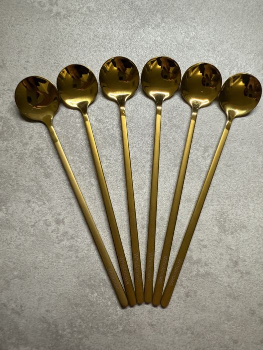 Set lingurite cafea ceai aurii argintii