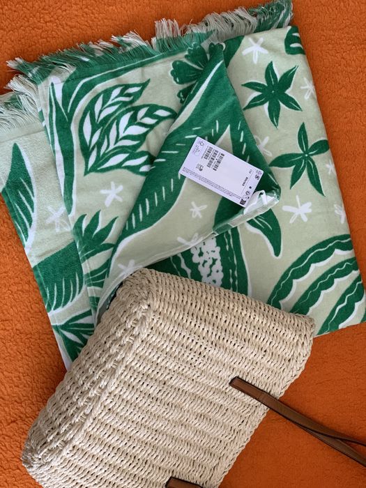 Нова голяма кърпа за плаж/ баня, памук 165/80