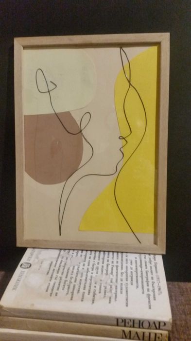 Нежност. Интересна картина, рисувана със специална техника.