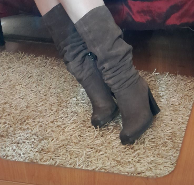 Сапоги замшевые и ботфорды