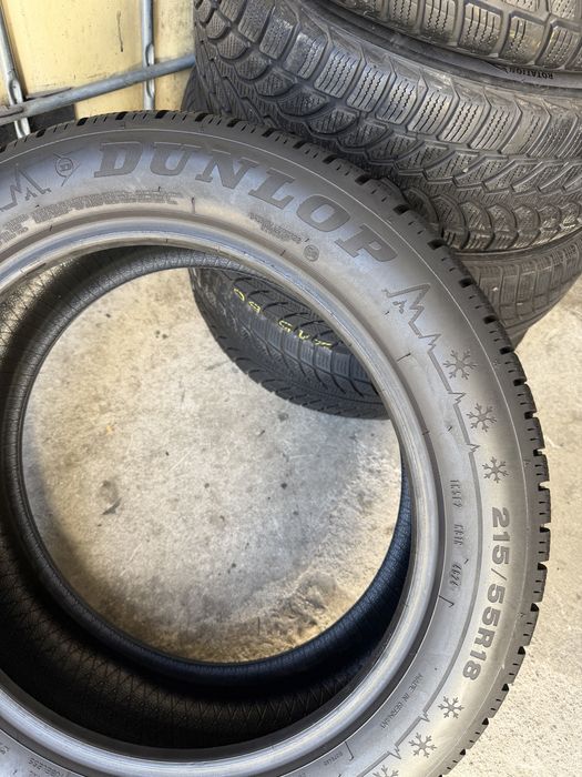 2 anvelope iarna ca NOI 215/55/18 , Dunlop , 7.9 mm , DOT 4824 !