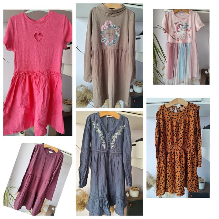 Лот детски рокли 134