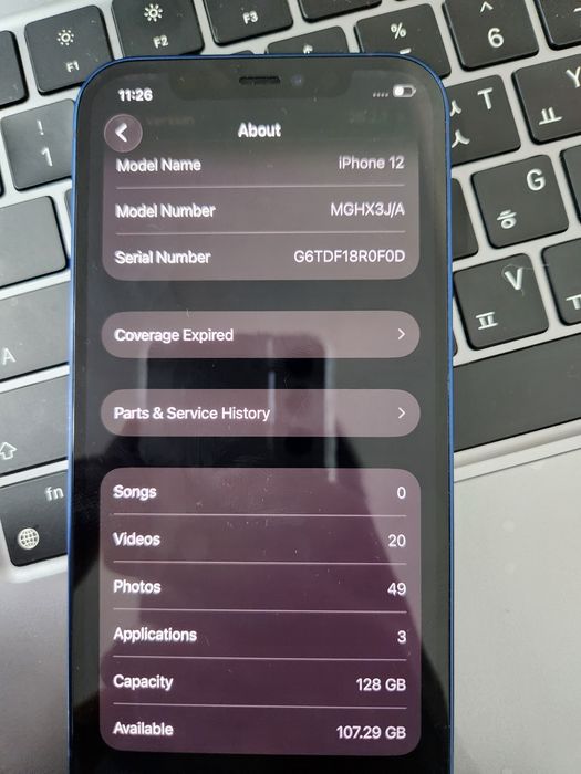 Iphone 12  region j/a