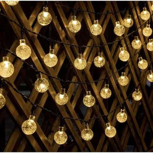 Декоративна дълга 12 метра соларна гирлянда - 100 лампи ЛЕД осветление