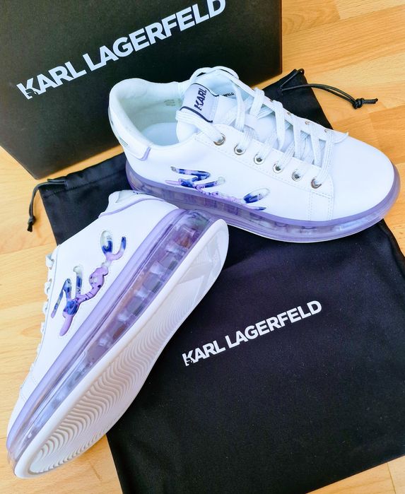 Adidasi piele naturala Karl Lagerfeld,cutie,saculet, etichetă