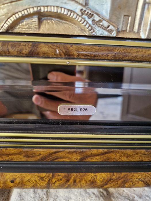 Превъзходна английска италианска сребърна картина