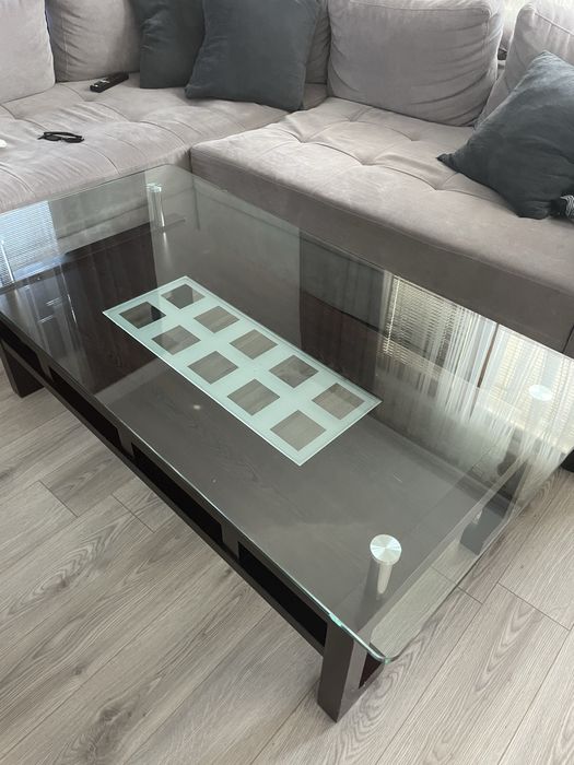 Холна масичка,стъкло и дърво