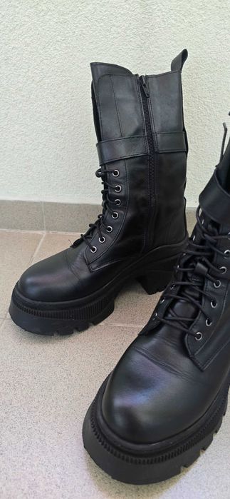 Дамски боти/полуботуш от естествена кожа номер 39