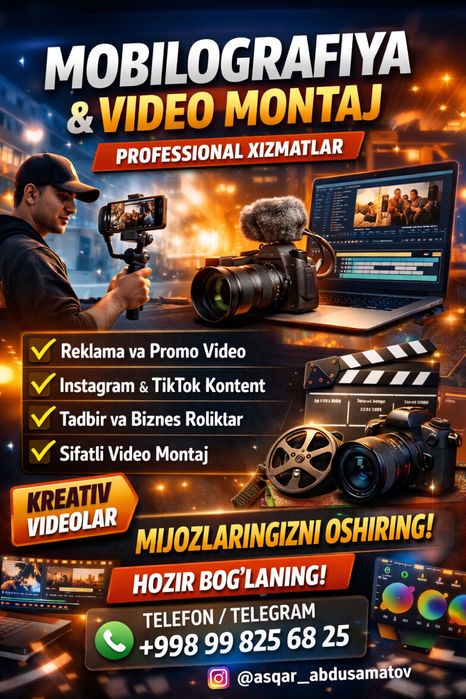 Professional Mobilografiya  | Video Montaj xizmatlari