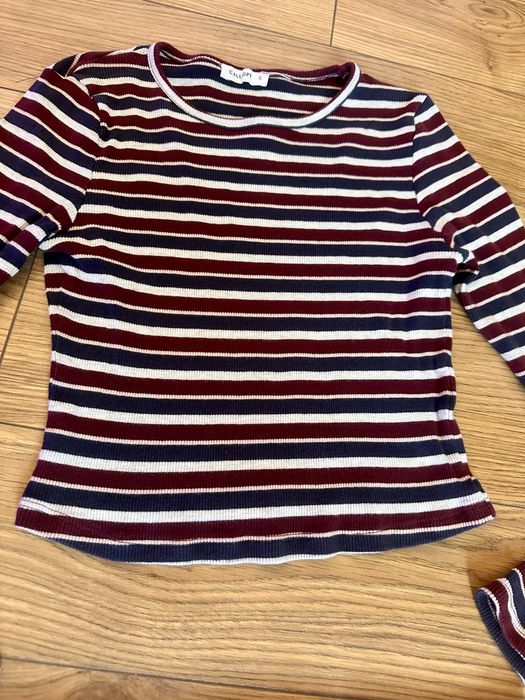 Дамски рипс сет  - къса блуза и пола с висока талия