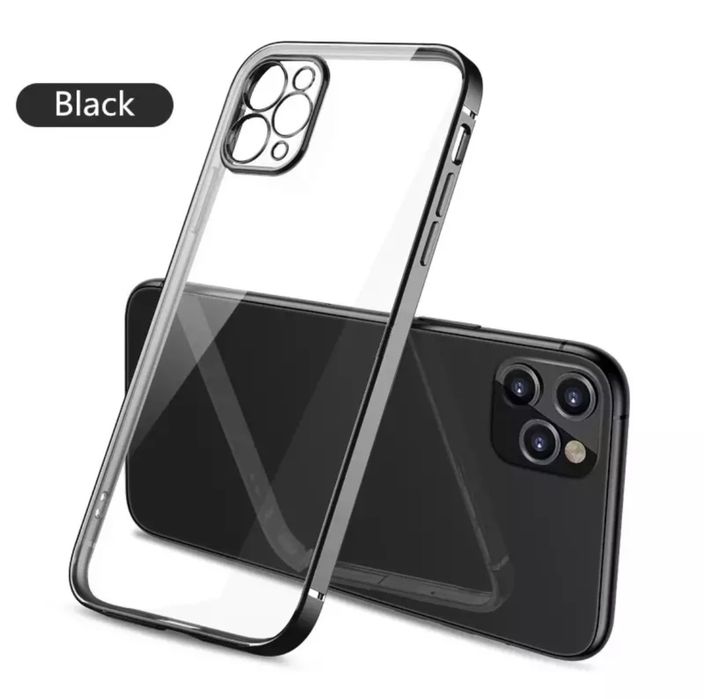 Husa Luxury Margine Colorata Spate Clar - Iphone 12/13/14 PRO MAX