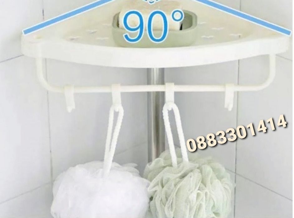 Безплатна доставка! Етажерка за баня Ъглова етажерка 4 рафта